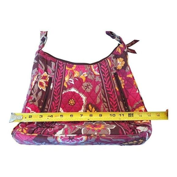 Vera Bradley Carnaby Lisa B. Shoulder Bag Purse Tote Magenta Floral Quilted - Picture 6 of 8